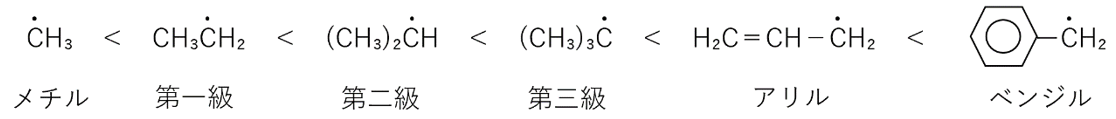 ラジカルの安定性